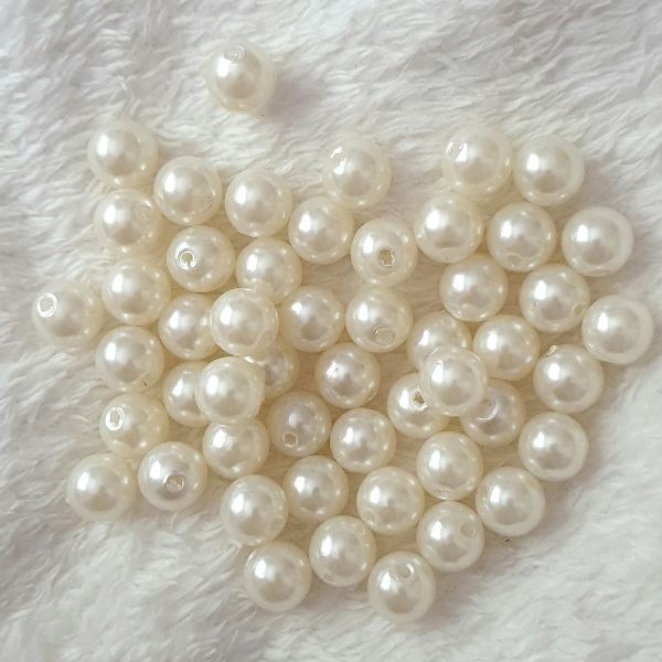Korale perłowe standard śr.10mm kolor perłowy op. 25g