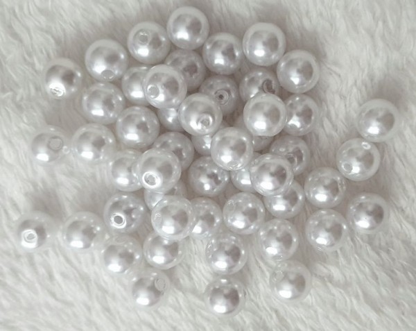 Korale perłowe standard śr.10mm kolor biały op. 25g