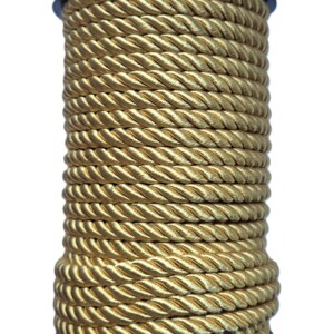 Sznur ozdobny złoty, 7mm, 20m