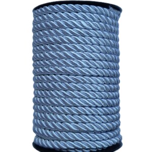 Sznur ozdobny srebrny, 7mm, 20m.
