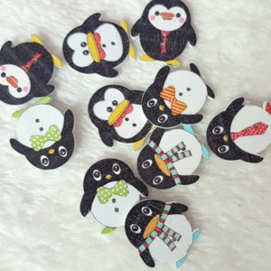 Guziki pingwiny MIX 10szt.