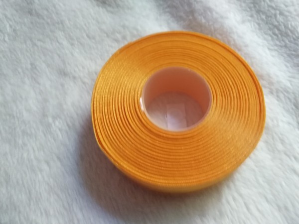 Wstążka atłasowa 25mm 25m - żółto-pomarańczowa (120)