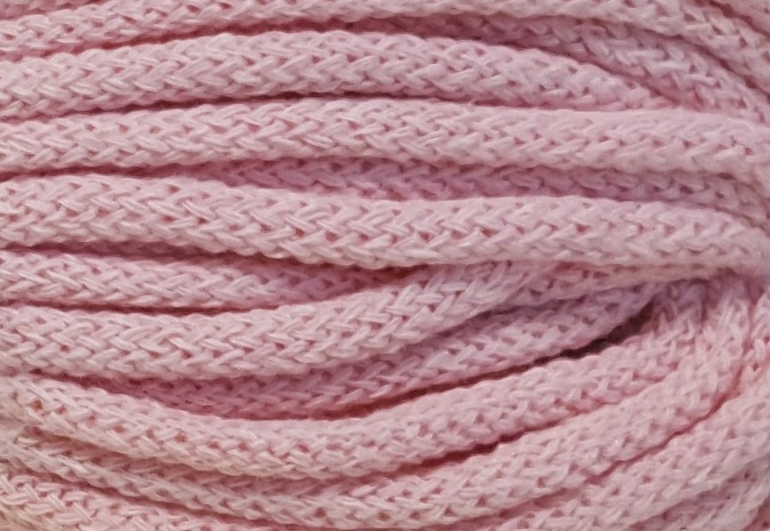 Sznurek bawełniany z rdzeniem 5mm kolor 134-różowy