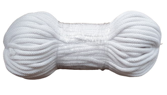 Sznurek bawełniany z rdzeniem 5mm, kol. biały