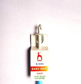 Szydełko teflonowe z ergonomiczną rączką Pony Easy Grip 6 mm.