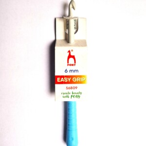 Szydełko teflonowe z ergonomiczną rączką Pony Easy Grip 6 mm.