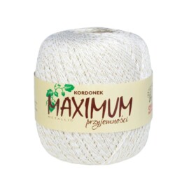 Kordonek Maximum Metallic biało- złoty