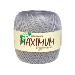 Kordonek Maximum Metalic 1815 popielato- srebrny