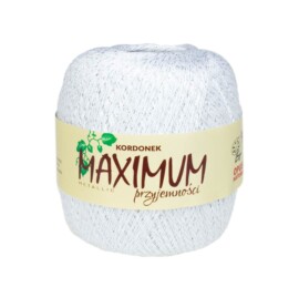 Kordonek Maximum Metalic biało- srebrny