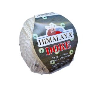 Włóczka Himalaya Dore 61401/ 45% bawełna, 45% akryl, 10% cekiny